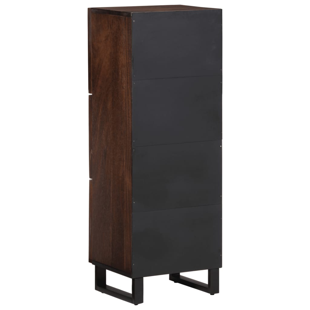 Braunes Sideboard 40x34x110 cm aus massivem Mangoholz