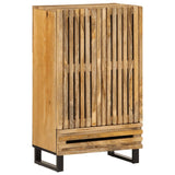 Buffet haut 60x34x100 cm bois massif de manguier brut