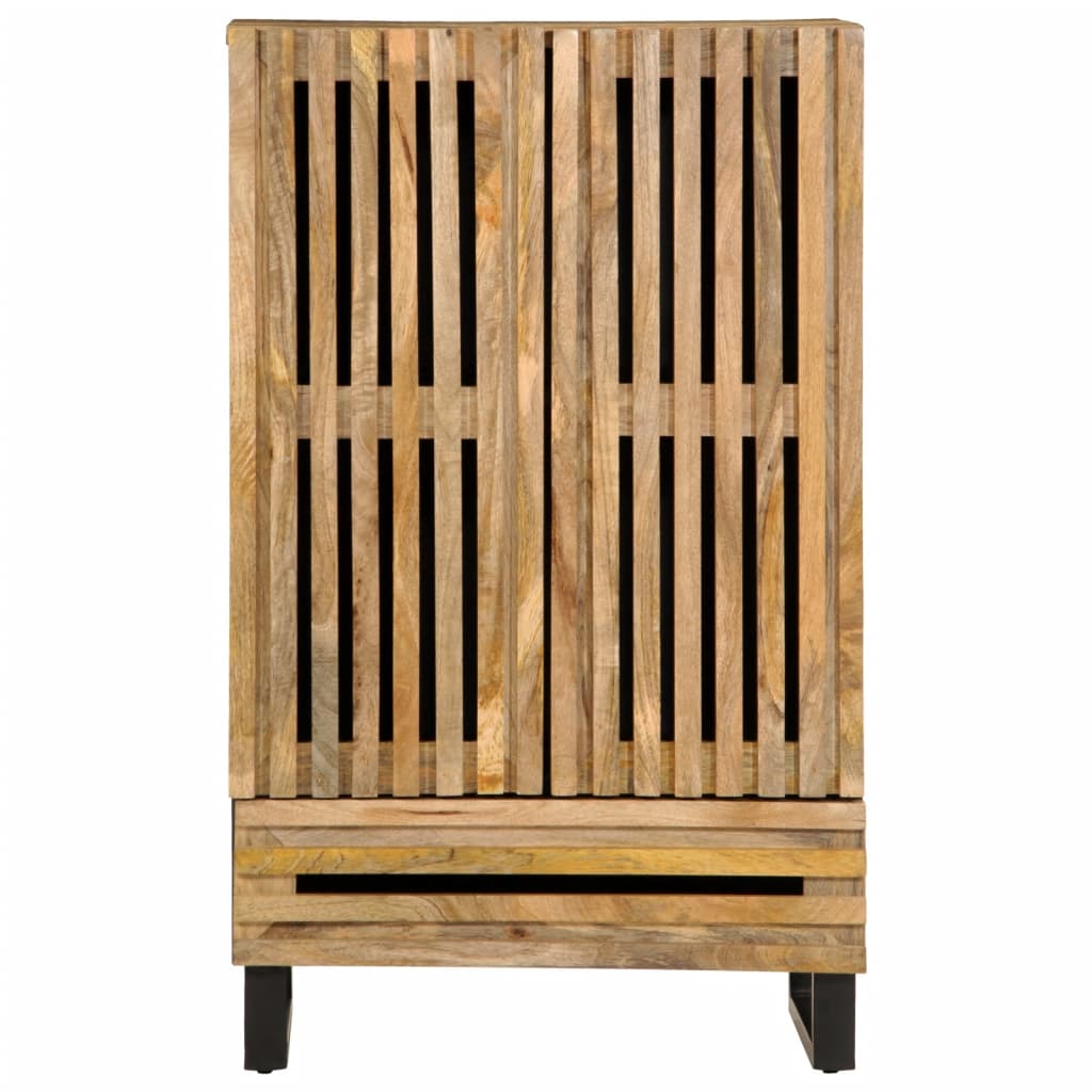 Buffet haut 60x34x100 cm bois massif de manguier brut