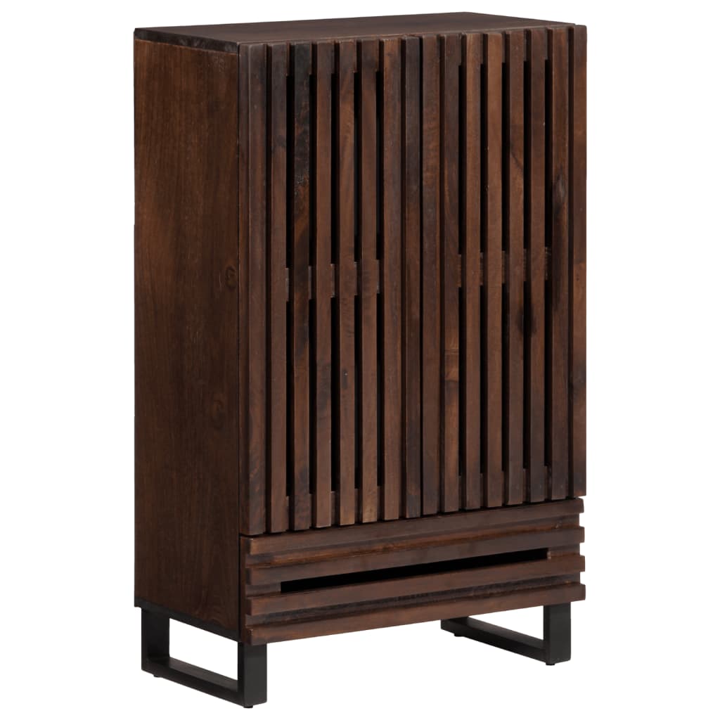 Braunes Sideboard 60x34x100 cm aus massivem Mangoholz