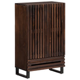 Braunes Sideboard 60x34x100 cm aus massivem Mangoholz