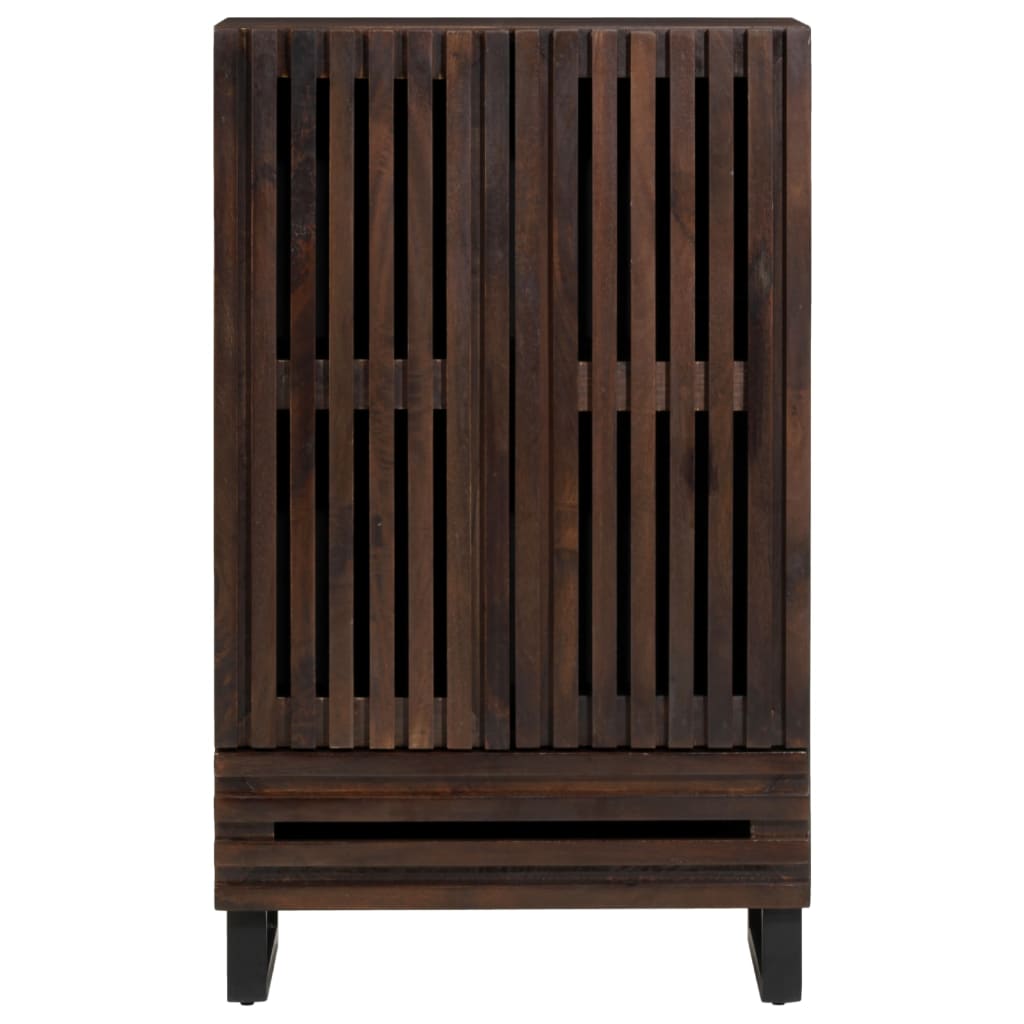 Braunes Sideboard 60x34x100 cm aus massivem Mangoholz