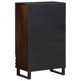 Braunes Sideboard 60x34x100 cm aus massivem Mangoholz