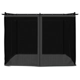 Tonnelle avec parois en filet anthracite 3x3 m acier