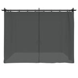 Tonnelle avec rideaux anthracite 3x3 m acier