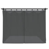 Tonnelle avec rideaux anthracite 3x3 m acier