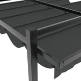 Tonnelle avec toit rétractable anthracite 3x3 m aluminium