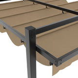 Tonnelle de jardin avec toit rétractable taupe 3x3 m aluminium