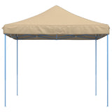 Tente de réception pliable escamotable beige 292x292x315 cm