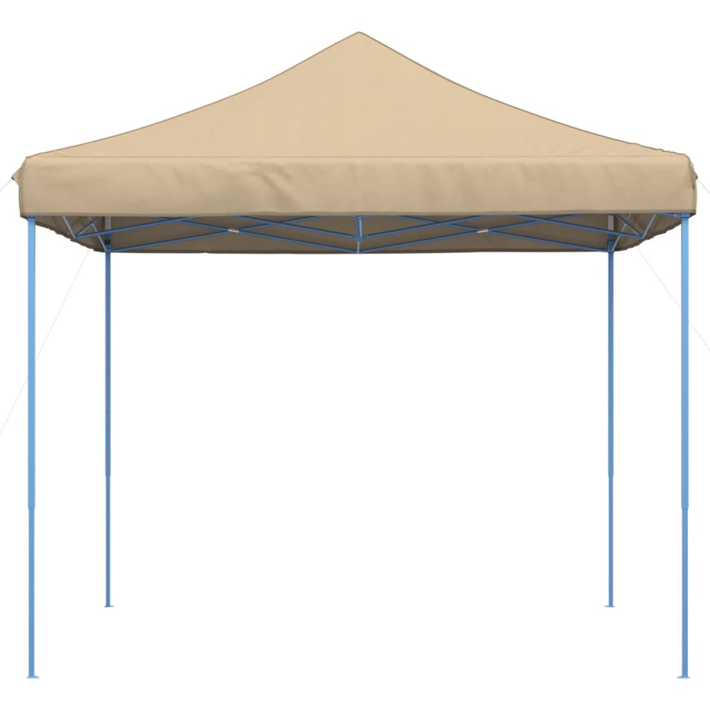 Tente de réception pliable escamotable beige 292x292x315 cm