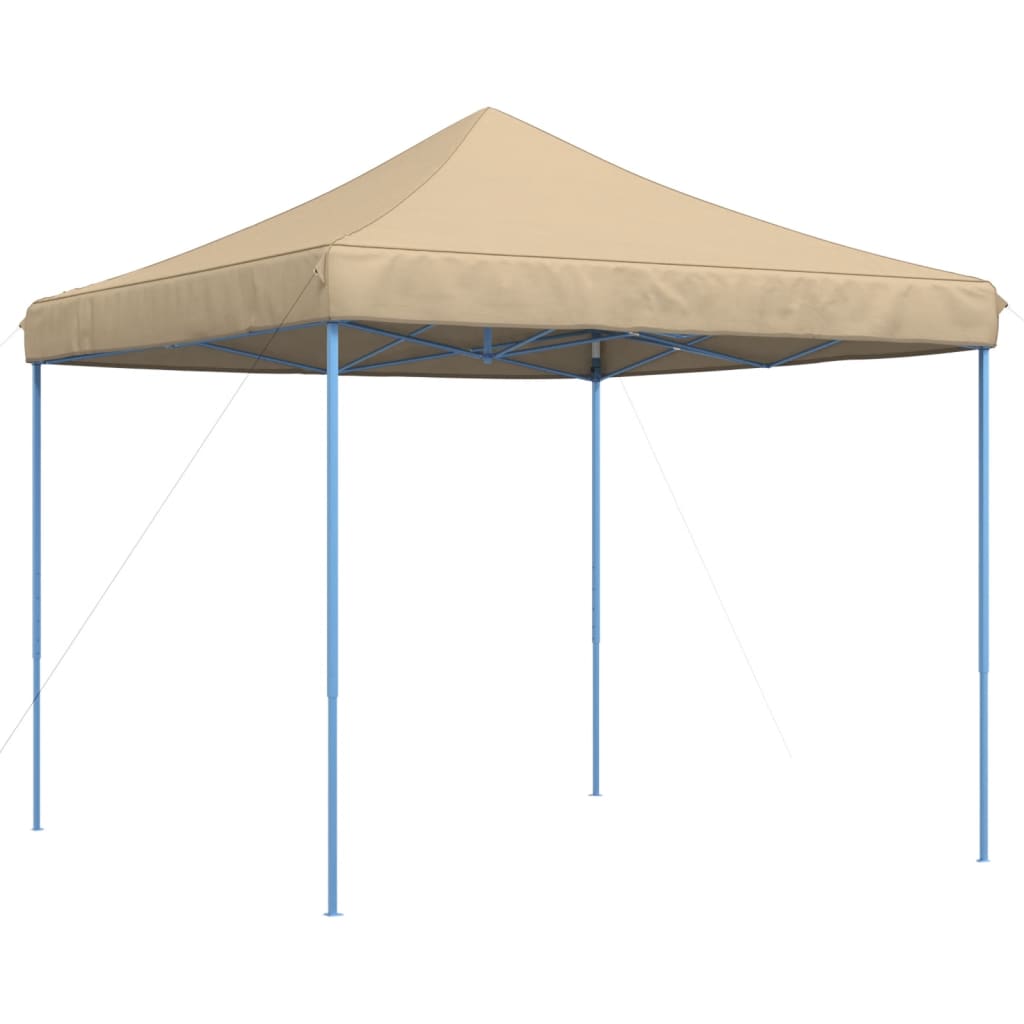 Tente de réception pliable escamotable beige 292x292x315 cm