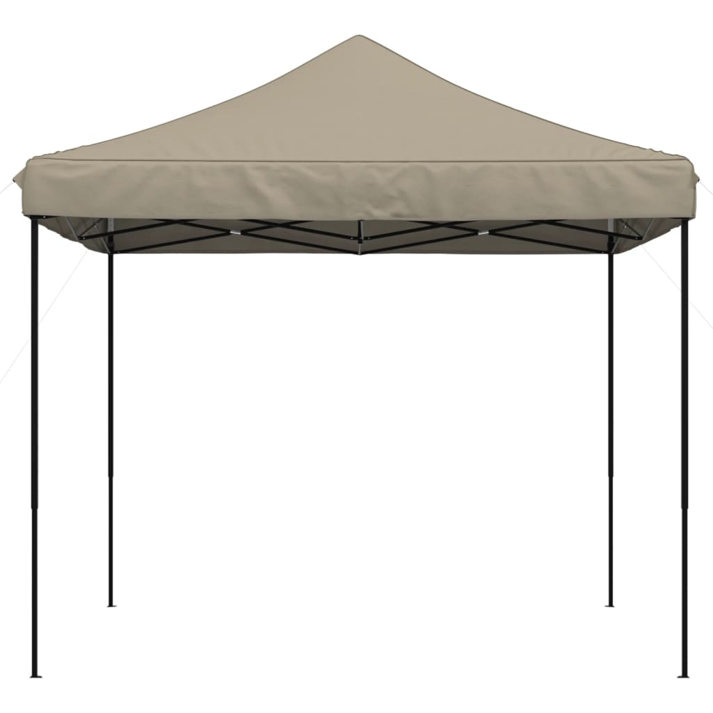 Tente de réception pliable escamotable taupe 292x292x315 cm