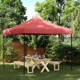 Tente de réception pliable escamotable bordeaux 292x292x315 cm