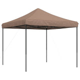 Tente de réception pliable escamotable marron 292x292x315 cm