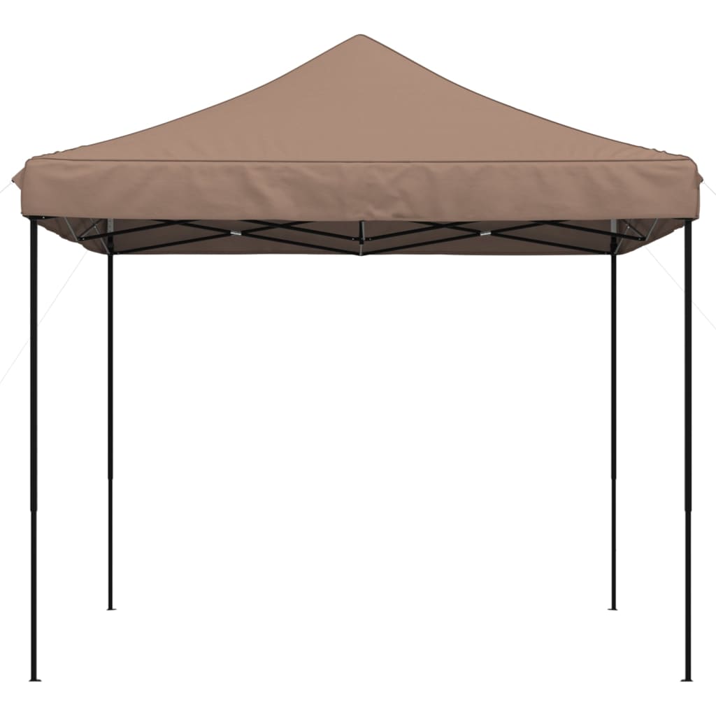 Tente de réception pliable escamotable marron 292x292x315 cm