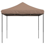 Tente de réception pliable escamotable marron 292x292x315 cm