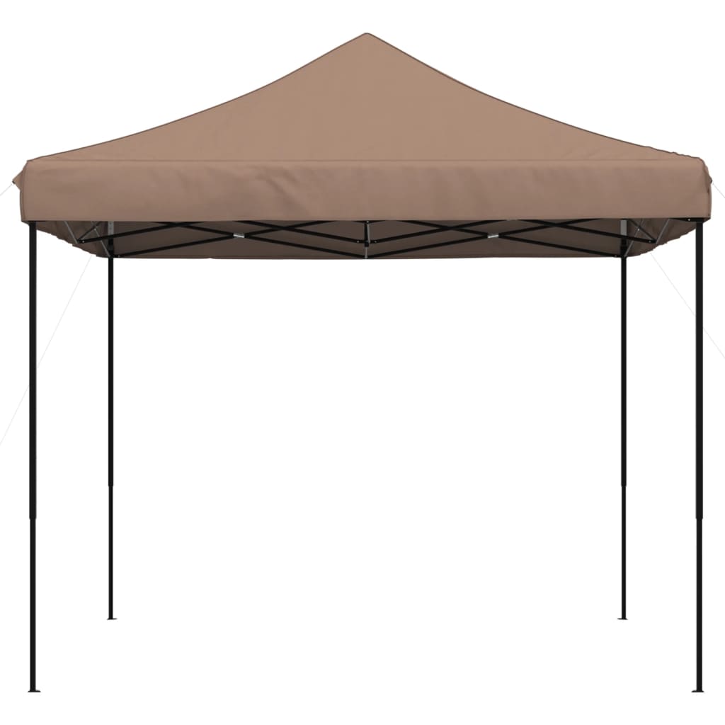 Tente de réception pliable escamotable marron 292x292x315 cm