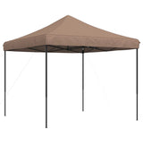 Tente de réception pliable escamotable marron 292x292x315 cm