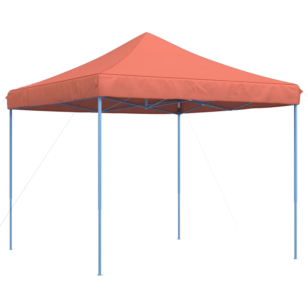 Tente réception pliable escamotable terre cuite 292x292x315 cm