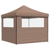 Pop-up folding reception tent with 2 side walls