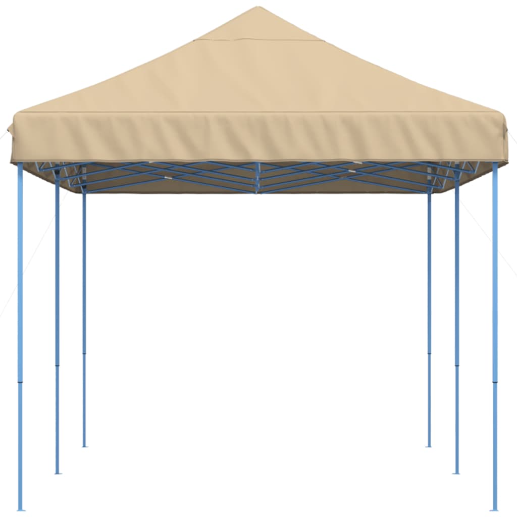 Tente de réception pliable escamotable beige 580x292x315 cm