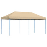 Tente de réception pliable escamotable beige 580x292x315 cm