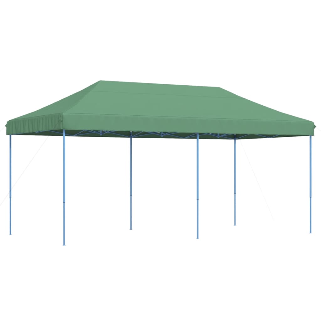 Green retractable folding reception tent 580x292x315 cm