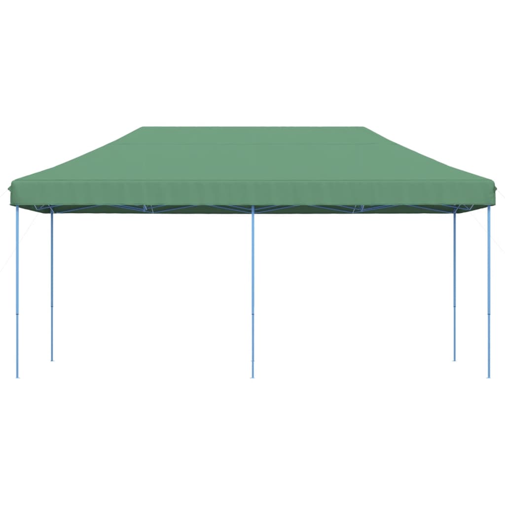 Green retractable folding reception tent 580x292x315 cm