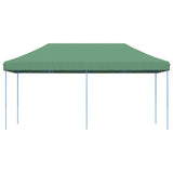 Green retractable folding reception tent 580x292x315 cm