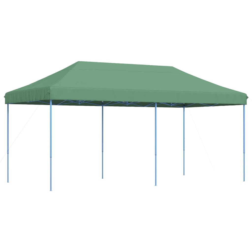 Green retractable folding reception tent 580x292x315 cm