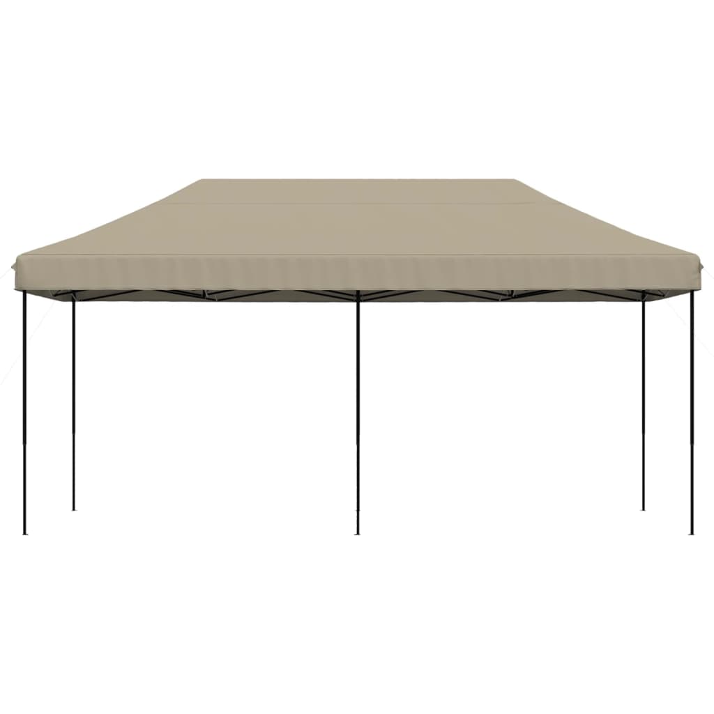 Tente de réception pliable escamotable taupe 580x292x315 cm