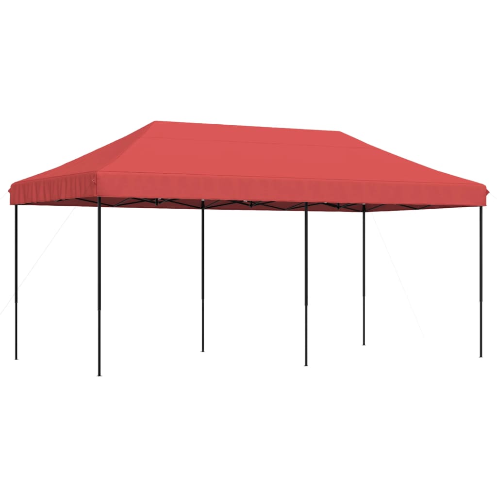 Tente de réception pliable escamotable bordeaux 580x292x315 cm