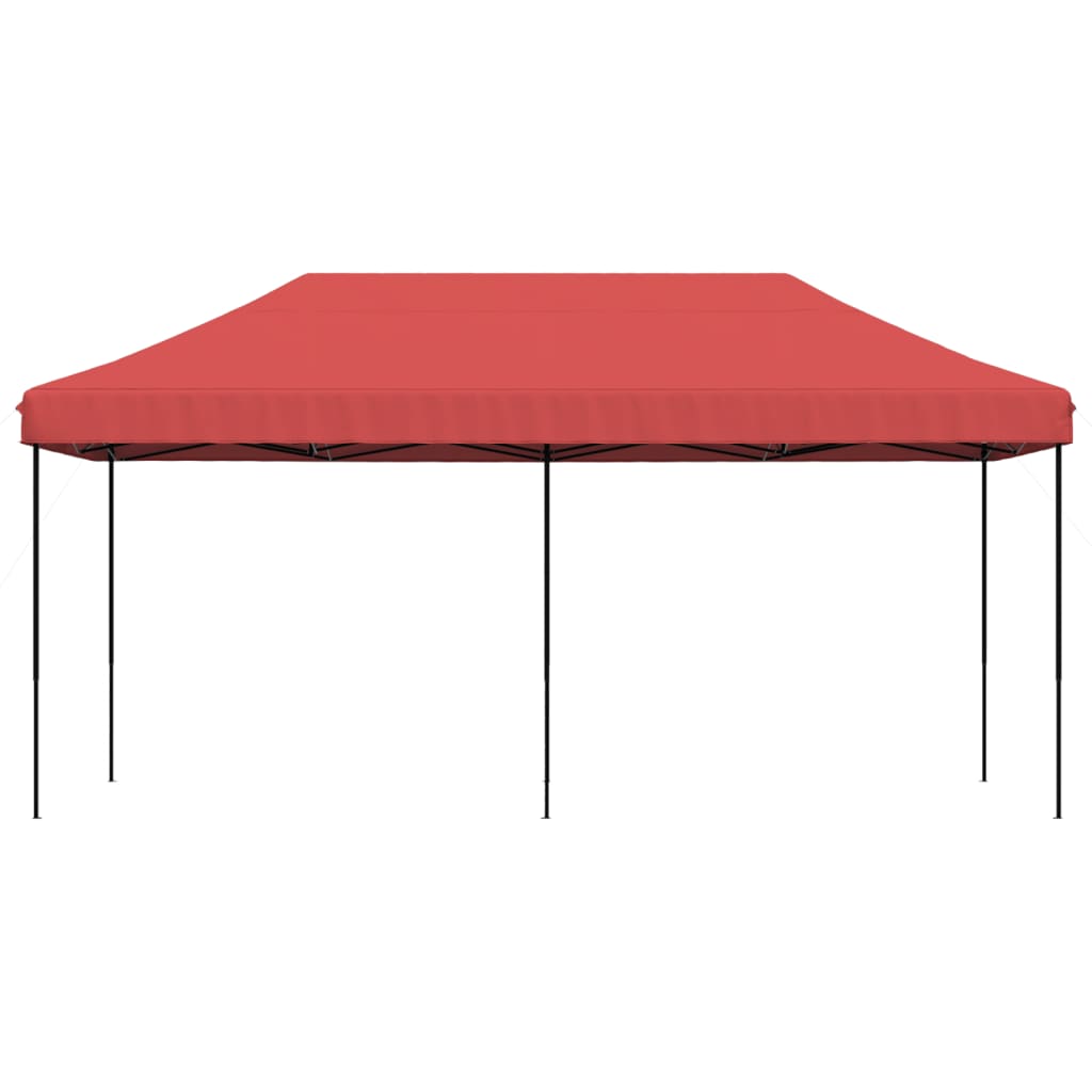 Tente de réception pliable escamotable bordeaux 580x292x315 cm