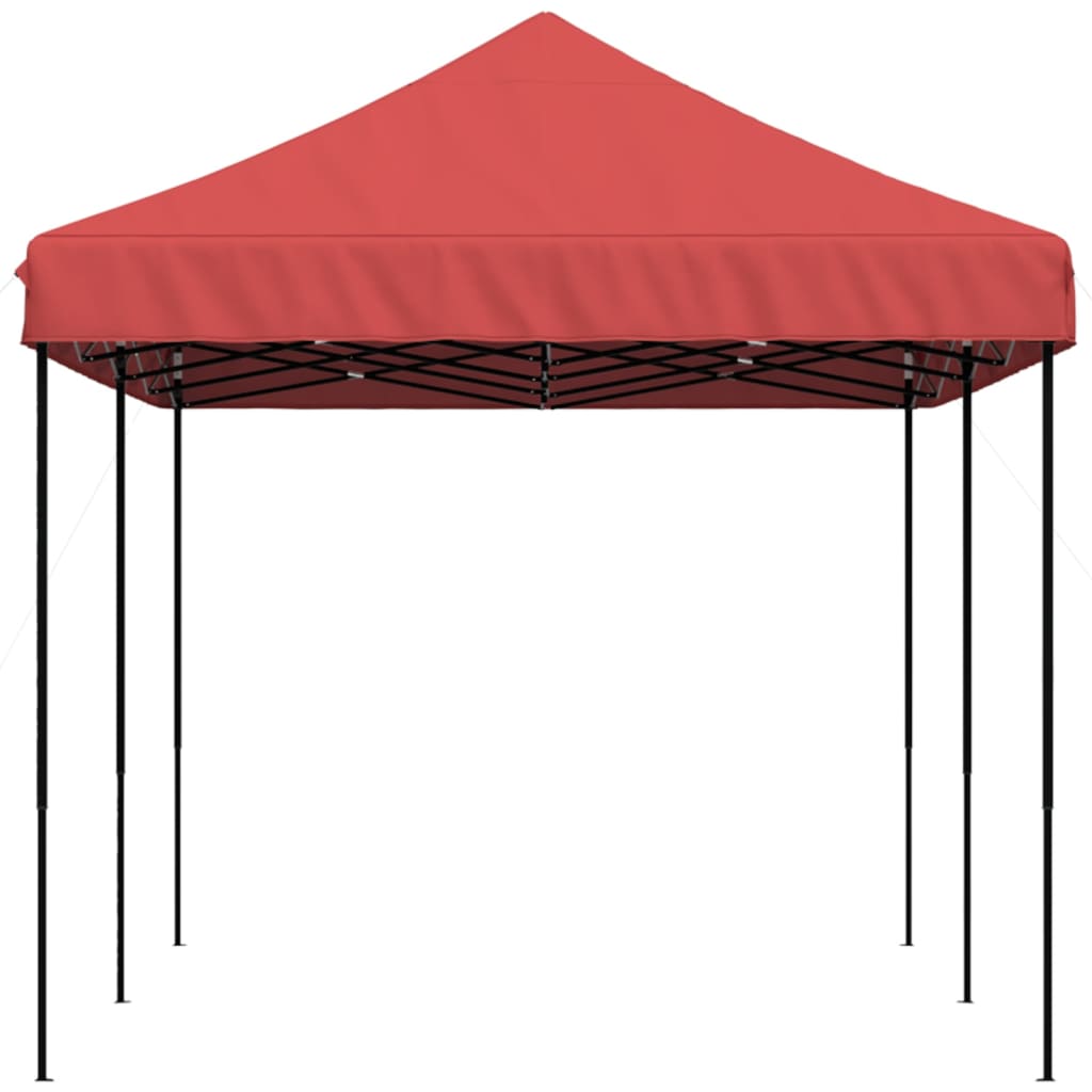 Tente de réception pliable escamotable bordeaux 580x292x315 cm