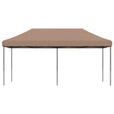 Tente de réception pliable escamotable marron 580x292x315 cm