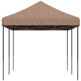 Tente de réception pliable escamotable marron 580x292x315 cm