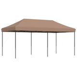 Tente de réception pliable escamotable marron 580x292x315 cm