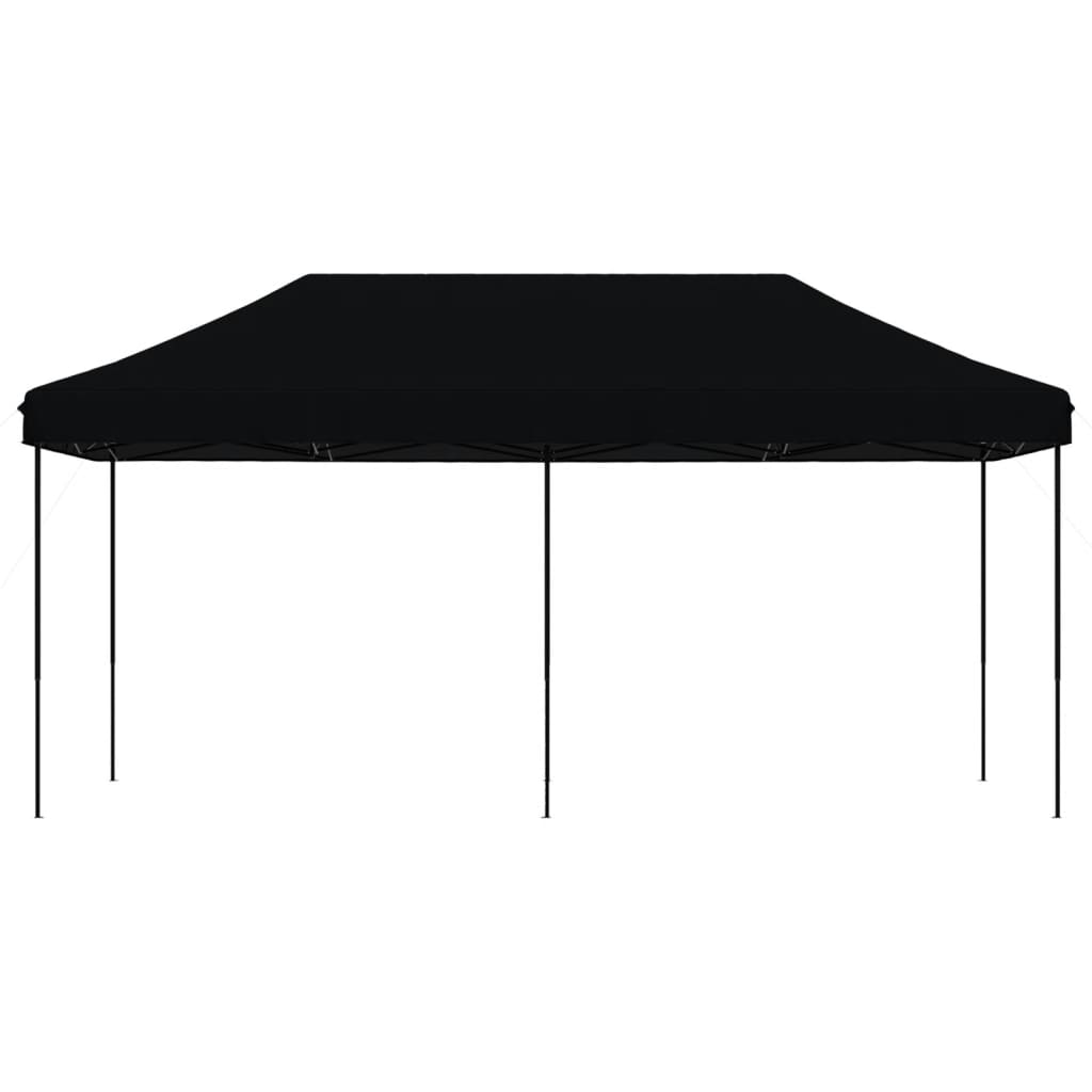 Tente de réception pliable escamotable noir 580x292x315 cm