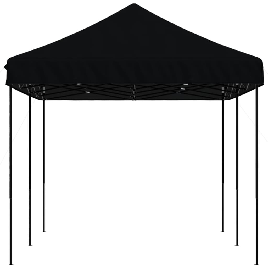 Tente de réception pliable escamotable noir 580x292x315 cm