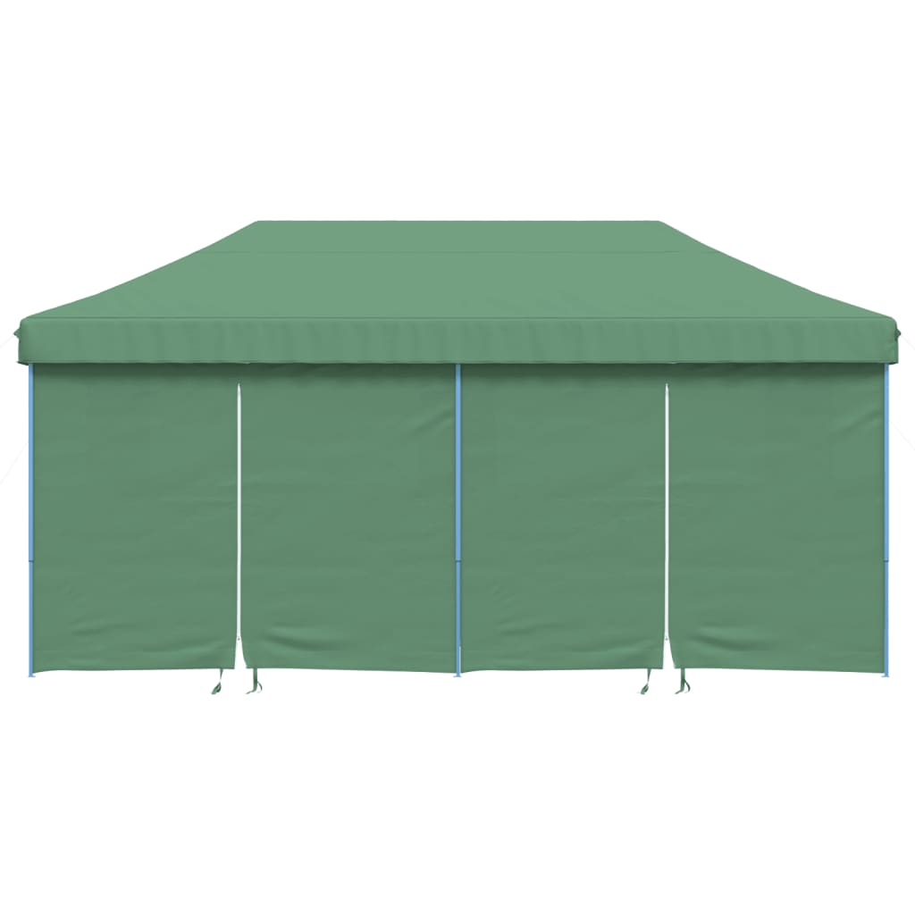 Green 4-sided pop-up folding reception tent