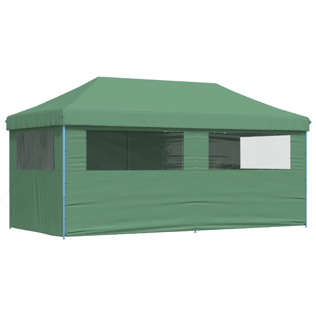 Green 4-sided pop-up folding reception tent