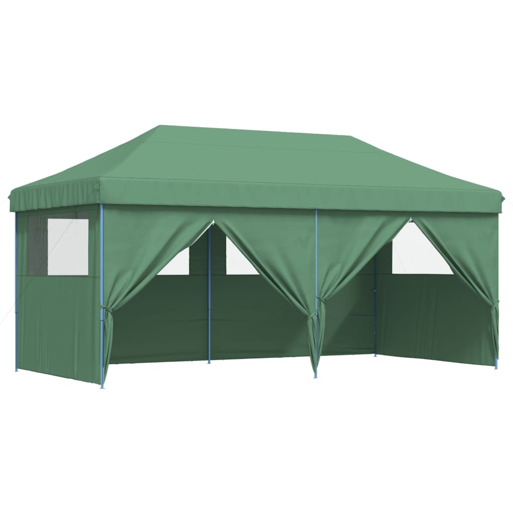 Green 4-sided pop-up folding reception tent