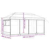 Green 4-sided pop-up folding reception tent