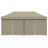 Tente de réception pliable escamotable 4 parois latérales taupe