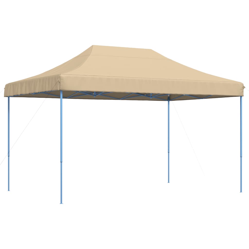 Tente de réception pliable escamotable beige 440x292x315 cm