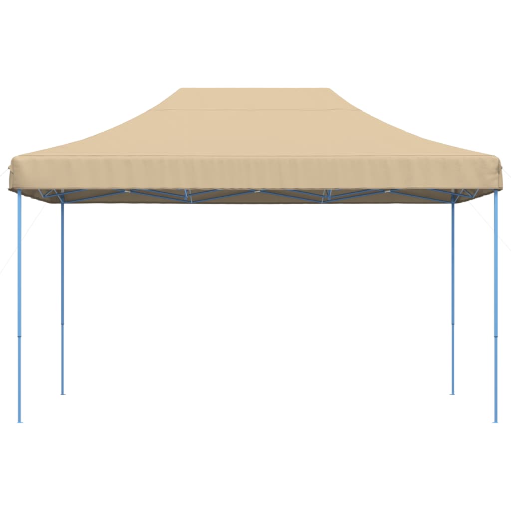 Tente de réception pliable escamotable beige 440x292x315 cm