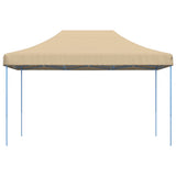 Tente de réception pliable escamotable beige 440x292x315 cm