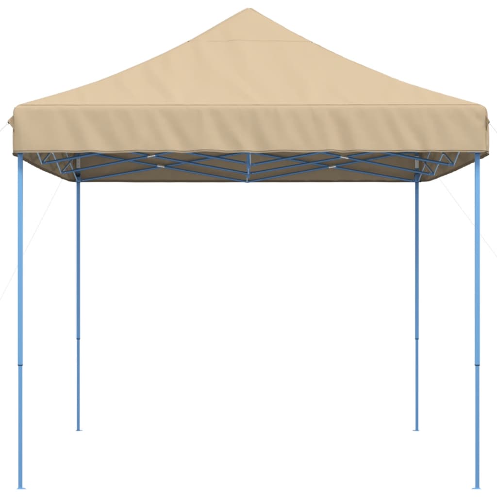 Tente de réception pliable escamotable beige 440x292x315 cm