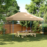 Tente de réception pliable escamotable beige 440x292x315 cm