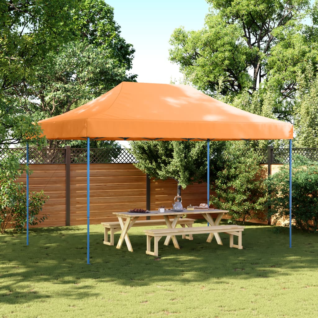 Tente de réception pliable escamotable orange 440x292x315 cm